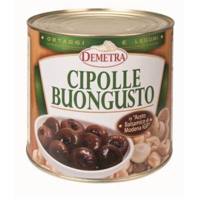 Borettano svogūnėliai Modenos balzaminiame acte, Buongusto, DEMETRA, 2,7 kg / 1,55 kg