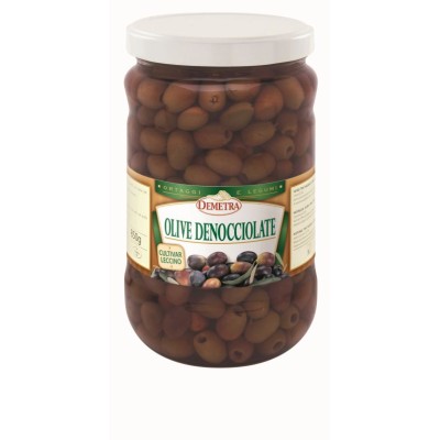 Alyvuogės be kauliukų Leccino, DEMETRA, 1550 g / 850 g