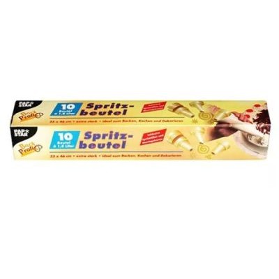 Pastry bags, with tips, LDPE, 80 mm, 1.8 L, 46 x 23 cm, 10 pcs