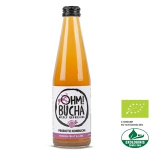 Gėrimas Kombučia pasiflorų ir laimo skonio, 350 ml
