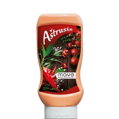 Mayonnaise sauce Rauvasis spicy 27%, VEIVERIU, 480 g
