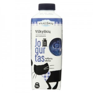 Geriamasis jogurtas, mėlynių skonio, 2% riebumo, Vilkiškių 750 ml