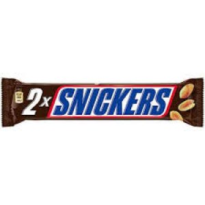 Batonėlis šokoladinis Snickers, 2 vnt x 37,5 g 