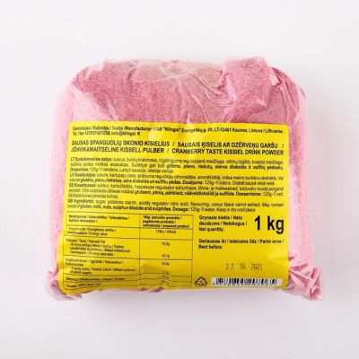 Cranberry-flavored kissel, 1 kg